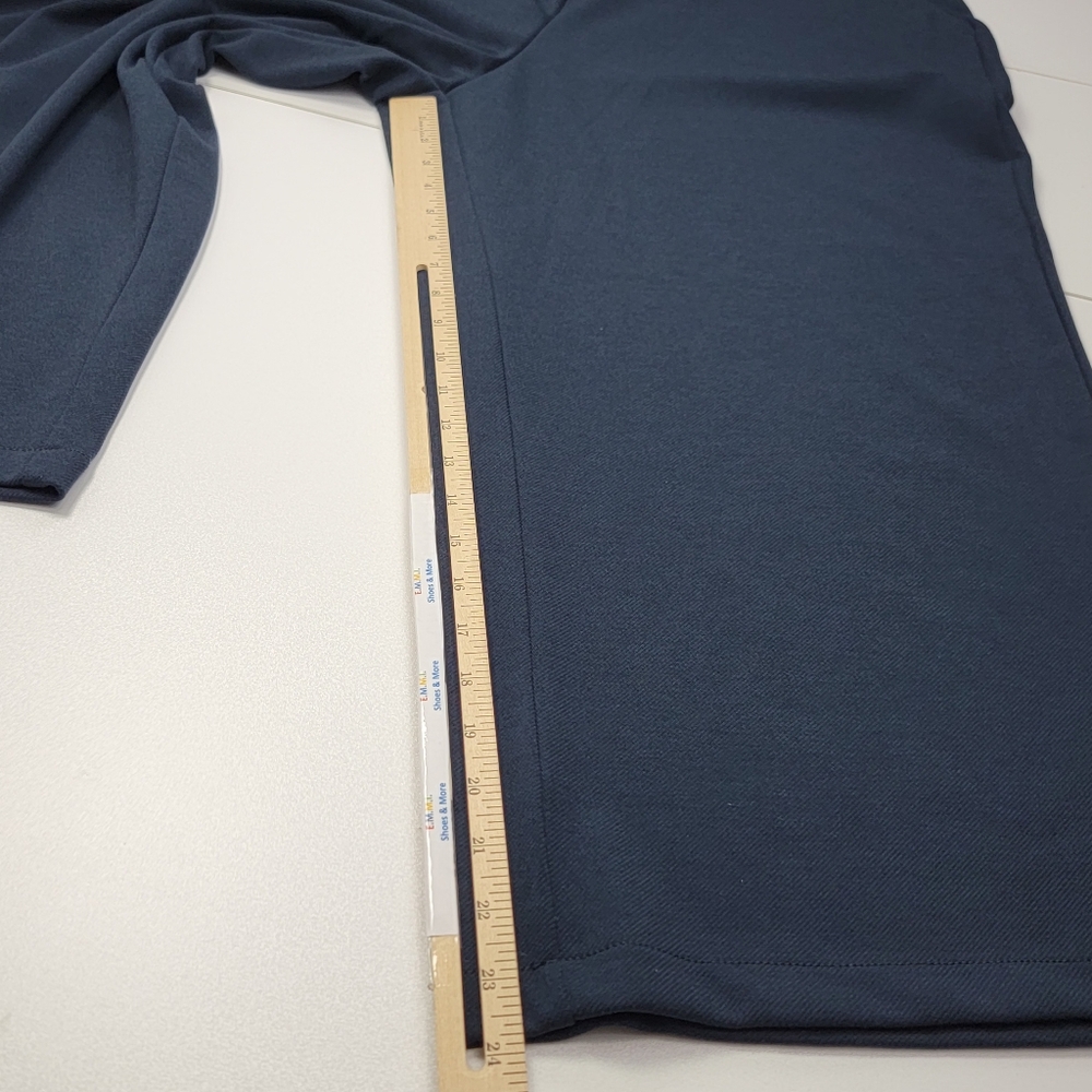 Max Studio Top Navy Blue with thread trim & Wide Leg Trousers Set 3X MSRP $198 - Picture 14 of 16